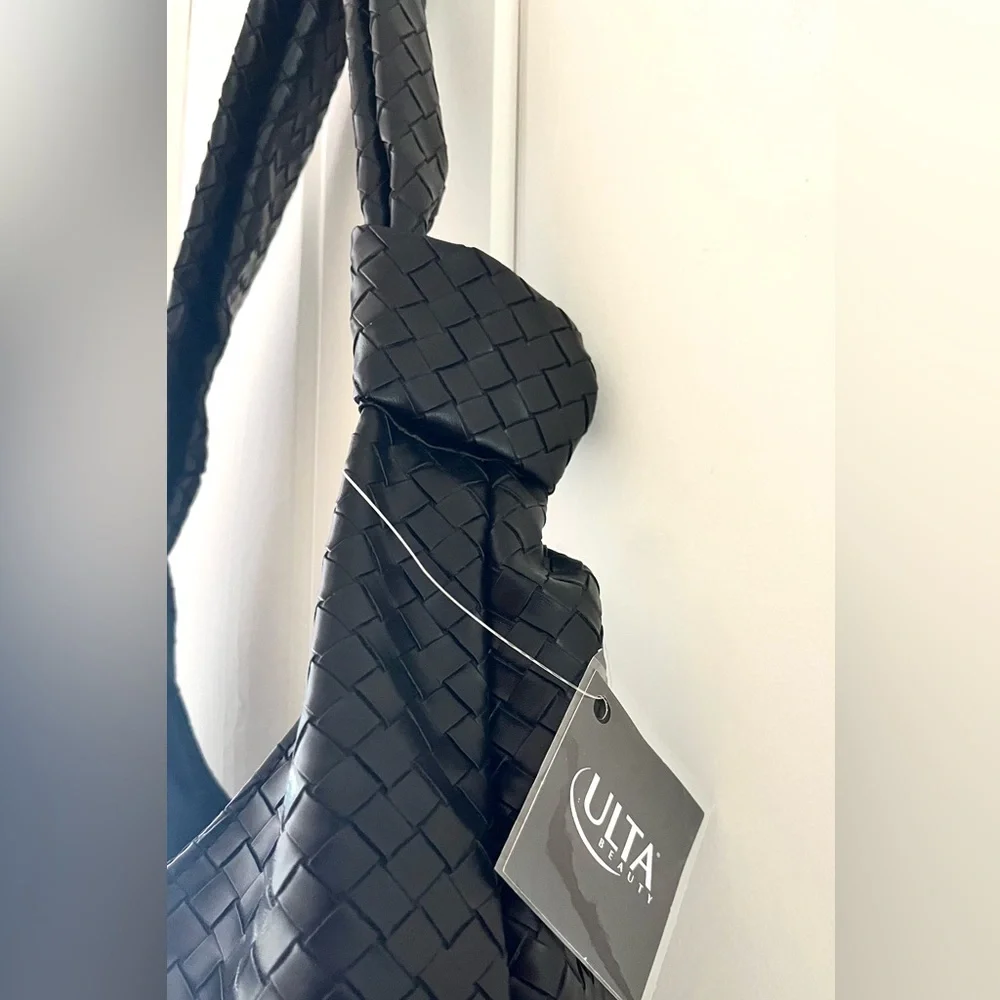 Ulta Elegant Black Woven Tote Bag
